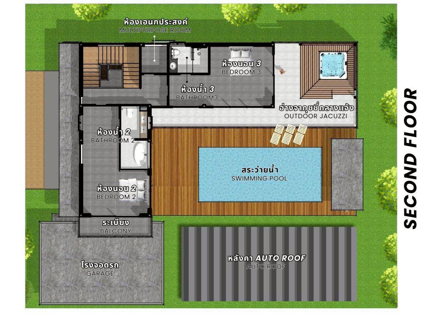 3 ห้องนอน บ้านเดี่ยว สำหรับขาย ใน น้ำแพร่, หางดง, เชียงใหม่ - Image 38