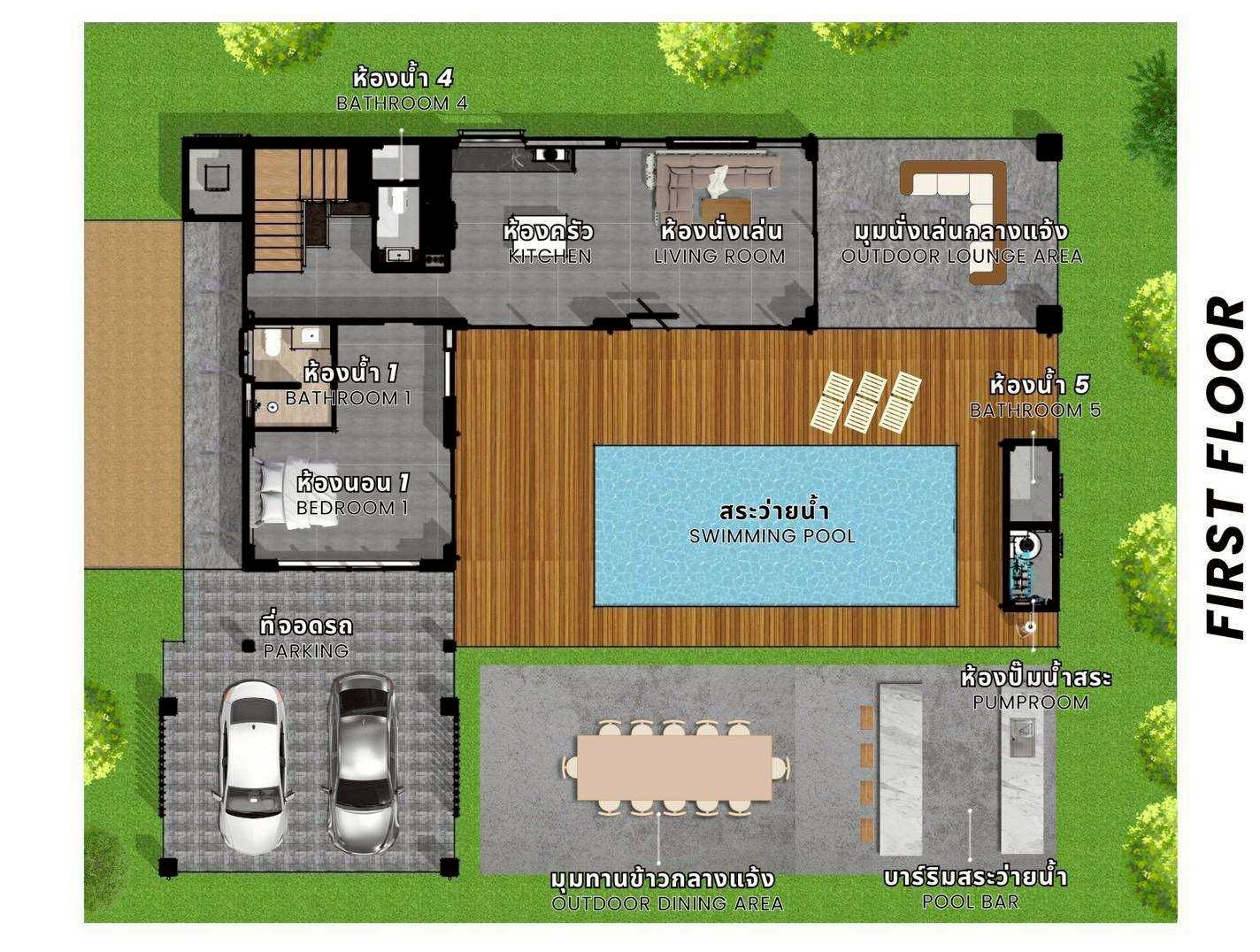 3 ห้องนอน บ้านเดี่ยว สำหรับขาย ใน น้ำแพร่, หางดง, เชียงใหม่ - Image 37